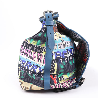 Burberry – Kuriertasche mit Graffiti-Logo-Print, mehrfarbig