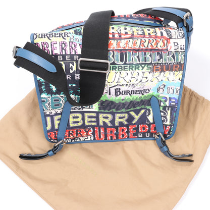 Burberry – Kuriertasche mit Graffiti-Logo-Print, mehrfarbig
