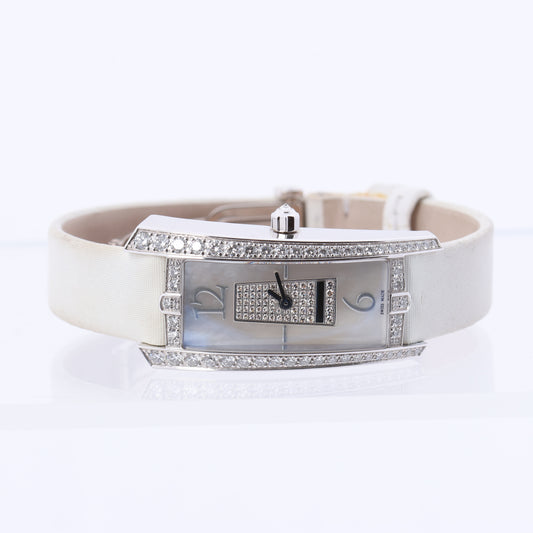 Harry Winston Avenue Traffic AVTQHM21WW002 Crocodile leather x WG QZ MOP Dial Watch
