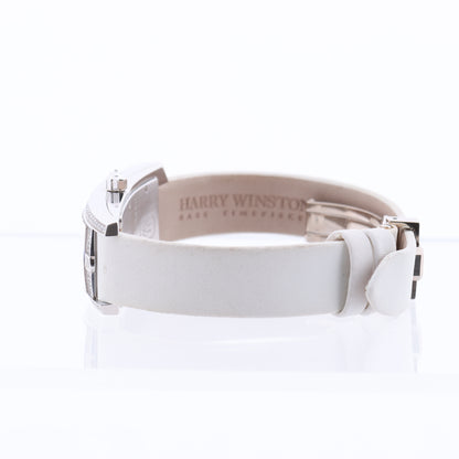 Harry Winston Avenue Traffic AVTQHM21WW002 Krokodilleder x WG QZ MOP Zifferblattuhr