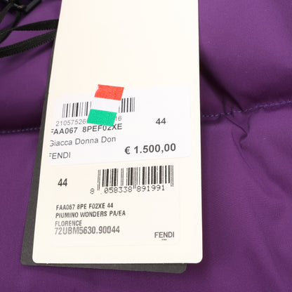 Fendi Lila Pufferjacke, Größe 44