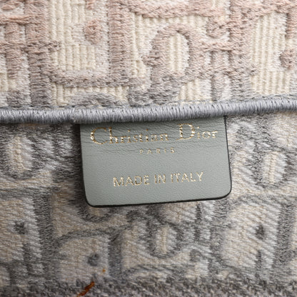 Christian Dior Oblique Book Tote Canvas Tote Handbag in Gray / with scarf