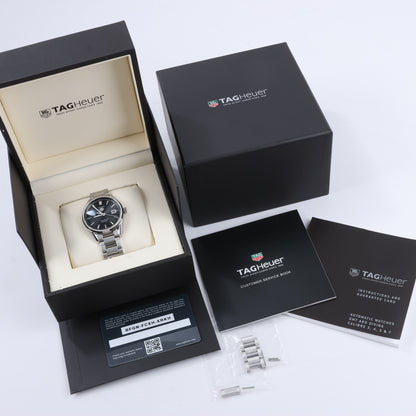 TAG Heuer Carrera Calibre 5 WAR211A WAH7421 SS AT Black Dial Watch