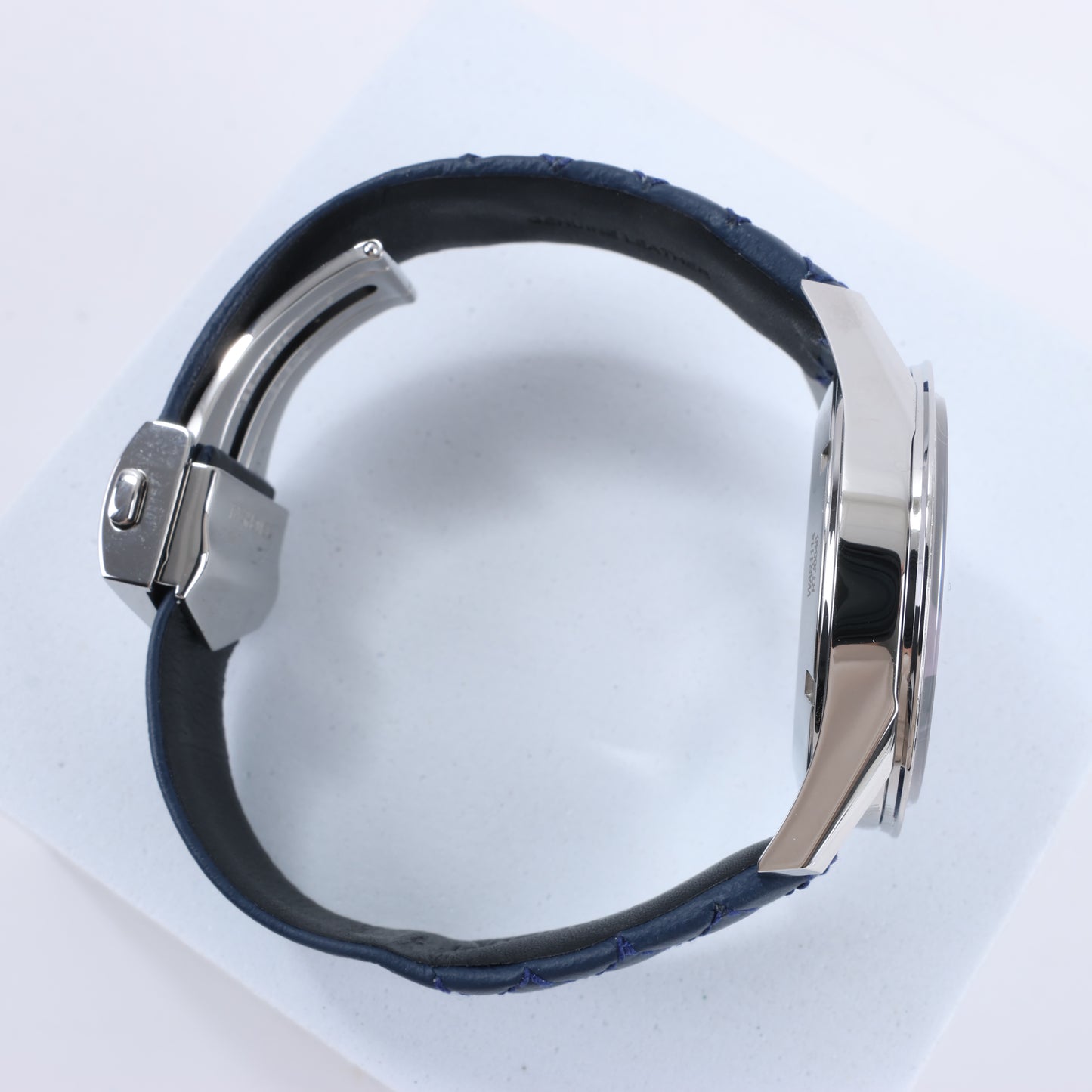 TAG Heuer Carrera WAR1114 RTJ6546 SS & Leather QZ Blue-Face Watch