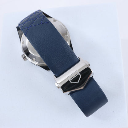 TAG Heuer Carrera WAR1114 RTJ6546 SS & Leather QZ Blue-Face Watch