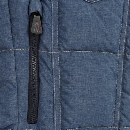 Moncler Grenoble Blue Denim Sleeveless Jacket, Size 1 S