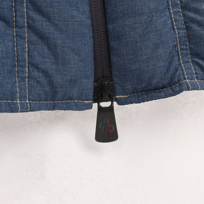 Moncler Grenoble Blue Denim Sleeveless Jacket, Size 1 S