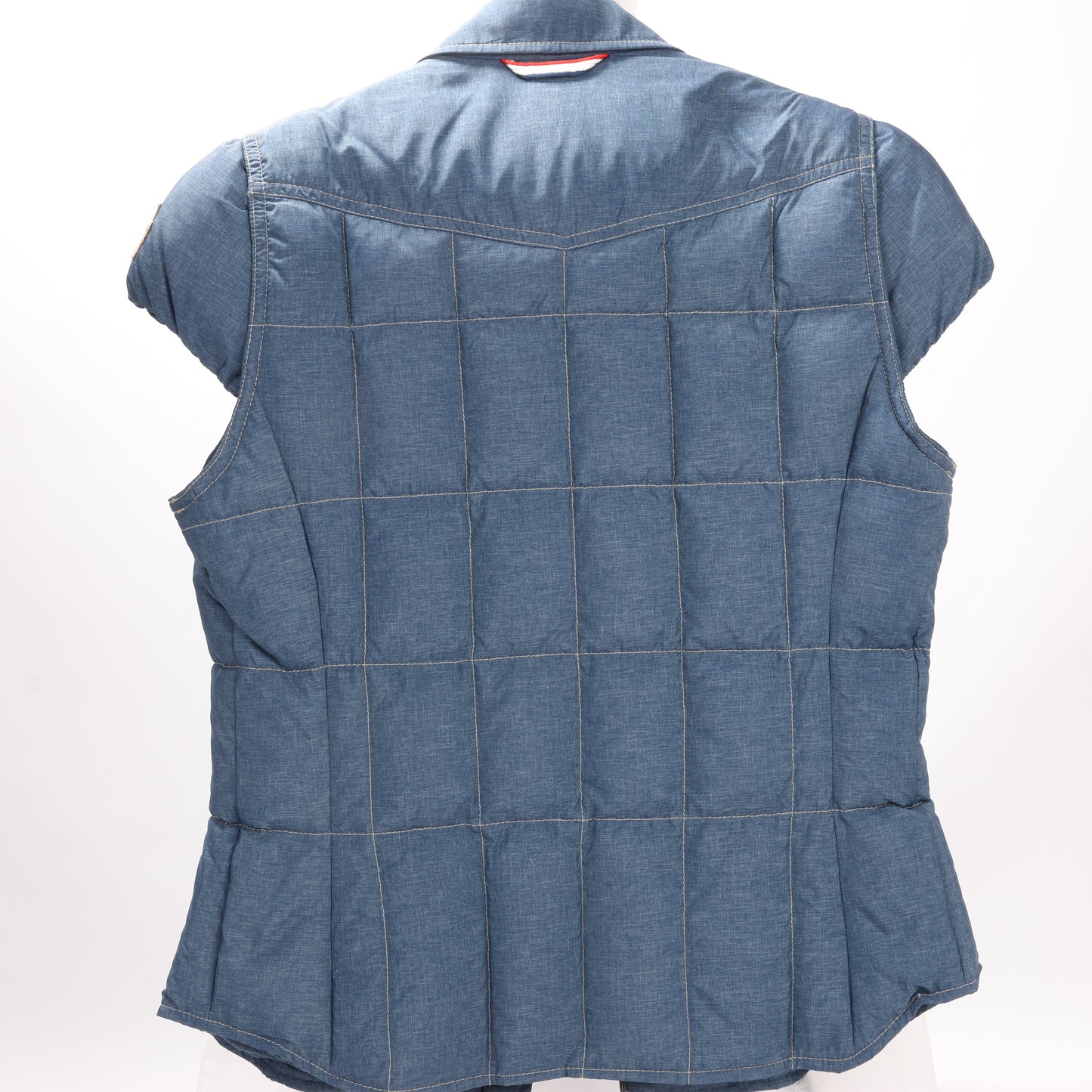 Moncler Grenoble Blue Denim Sleeveless Jacket, Size 1 S