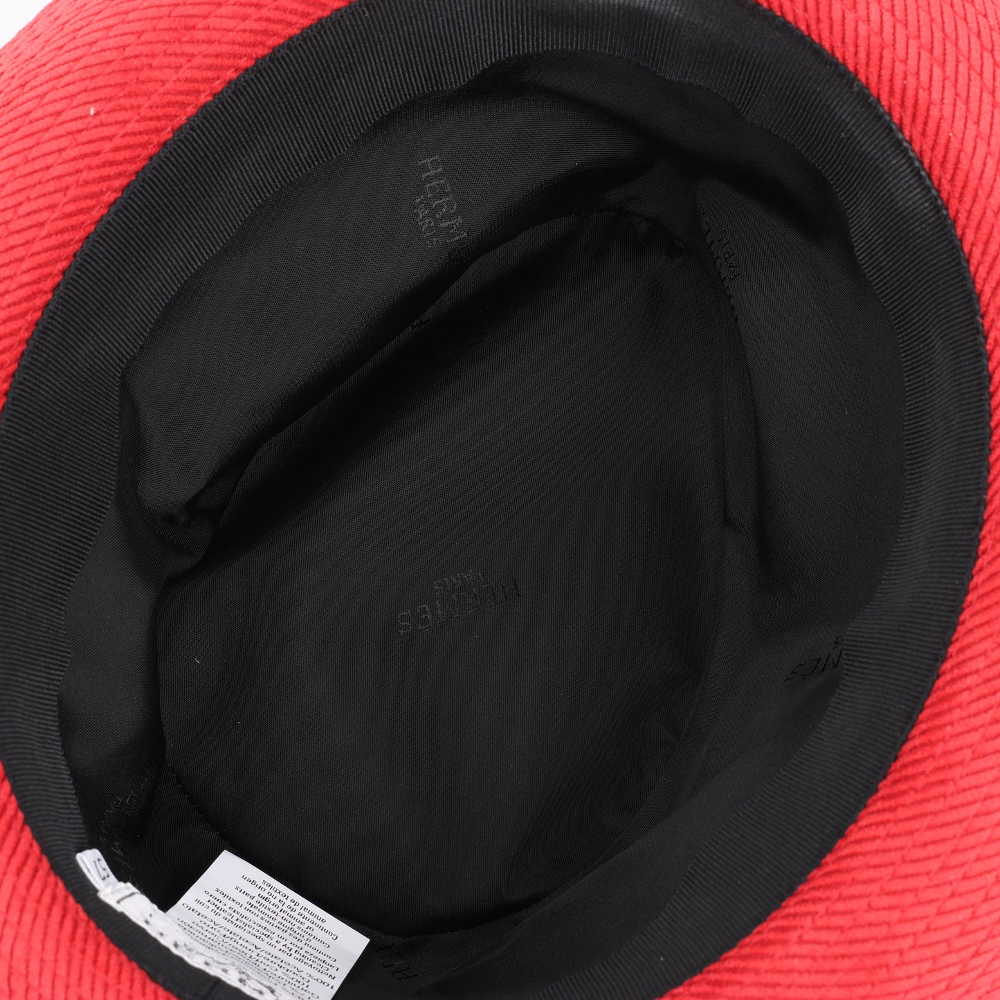 Hermes Cord-Fedora-Hut in Rot