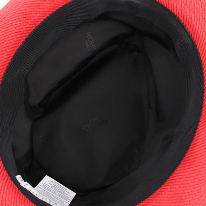 Hermes Cord-Fedora-Hut in Rot