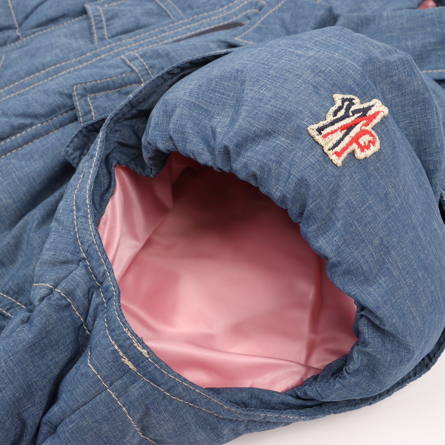 Moncler Grenoble Blue Denim Sleeveless Jacket, Size 1 S