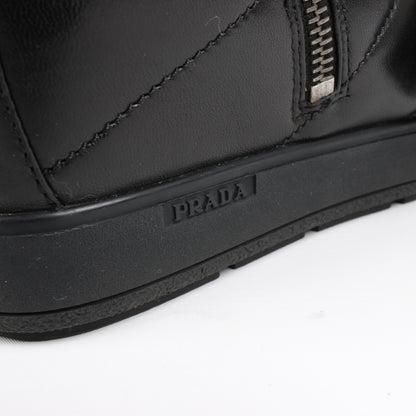 PRADA Sport Leather High-top Sneakers in Black 3TZ047, Size 36.5 EU