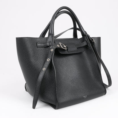 CELINE Big Bag Small Grained Leather 2way Handbag in Black
