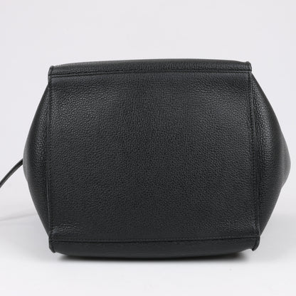 CELINE Big Bag Small Grained Leather 2way Handbag in Black