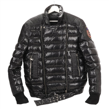 Balmain Black Fall Biker Down Jacket in Size M (slim fit) W4HT812C642B