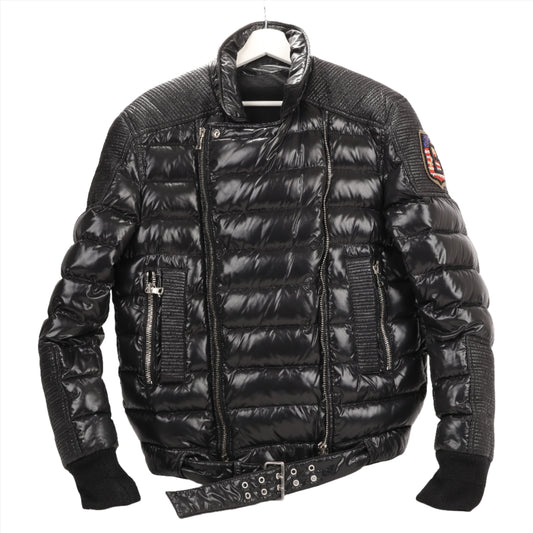 Balmain Black Fall Biker Down Jacket in Size M (slim fit) W4HT812C642B