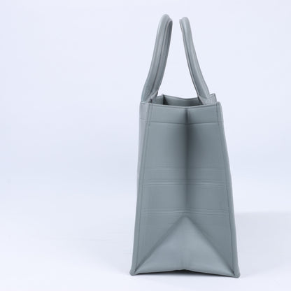 Christian Dior – Book Tote-Handtasche aus Leder in Grau