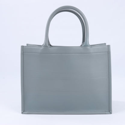 Christian Dior – Book Tote-Handtasche aus Leder in Grau