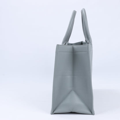 Christian Dior – Book Tote-Handtasche aus Leder in Grau