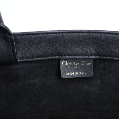 Christian Dior – Book Tote-Handtasche aus schwarzem Leder