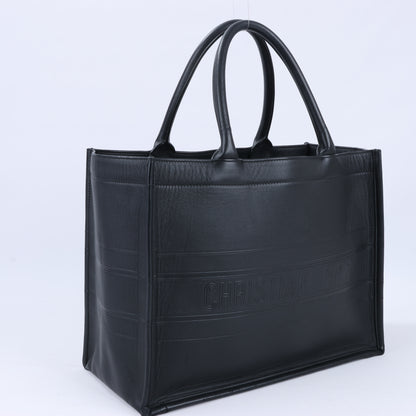 Christian Dior – Book Tote-Handtasche aus schwarzem Leder