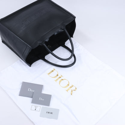 Christian Dior – Book Tote-Handtasche aus schwarzem Leder