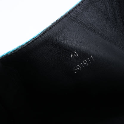 LOEWE Anagram 20SS Kurze Stiefel aus Canvas und Leder, 44 EU, Mehrfarbig