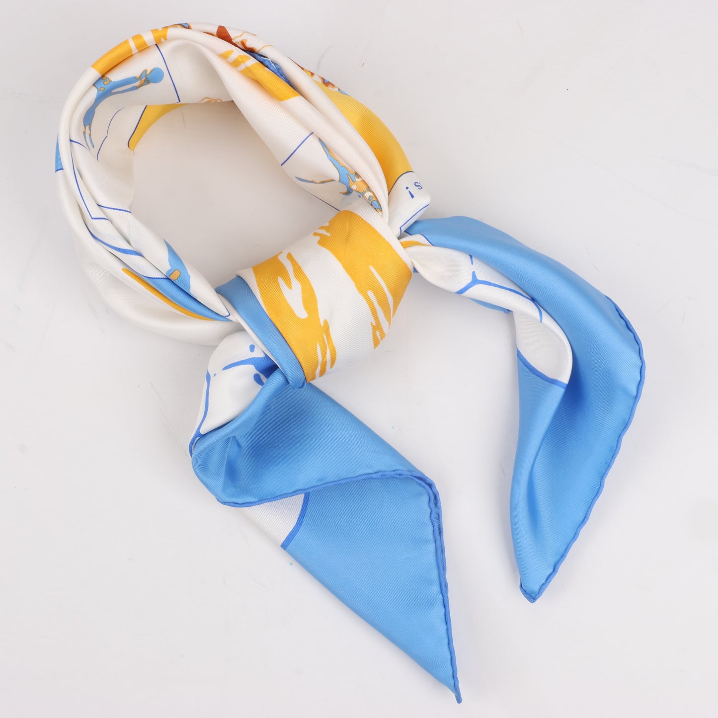 Hermès Carré 90 " Vivs Les champions!" 100% Silk Scarf