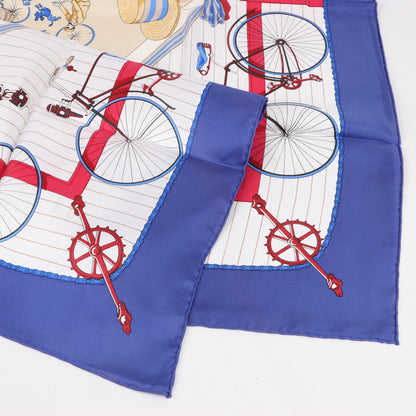 Hermès Carré 90 "LES BECANES" 100% Silk Scarf