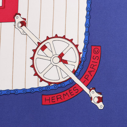 Hermès Carré 90 "LES BECANES" 100% Silk Scarf