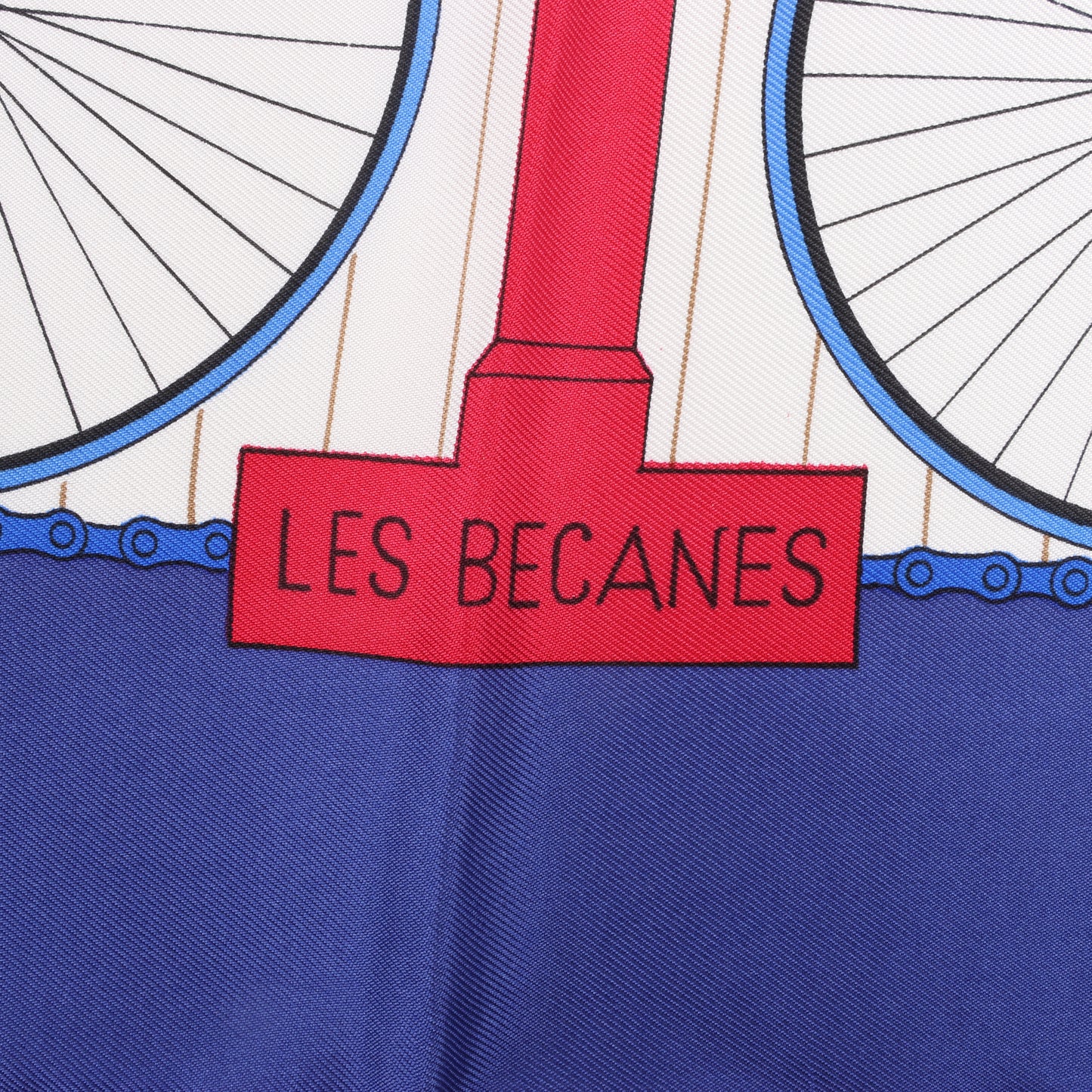 Hermès Carré 90 "LES BECANES" 100% Silk Scarf