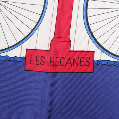 Hermès Carré 90 "LES BECANES" 100% Silk Scarf