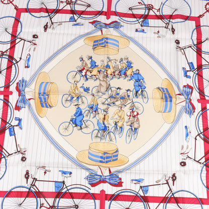 Hermès Carré 90 "LES BECANES" 100% Silk Scarf