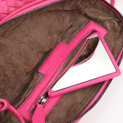 Bottega Veneta Intrecciato Nodini Umhängetasche in Rosa
