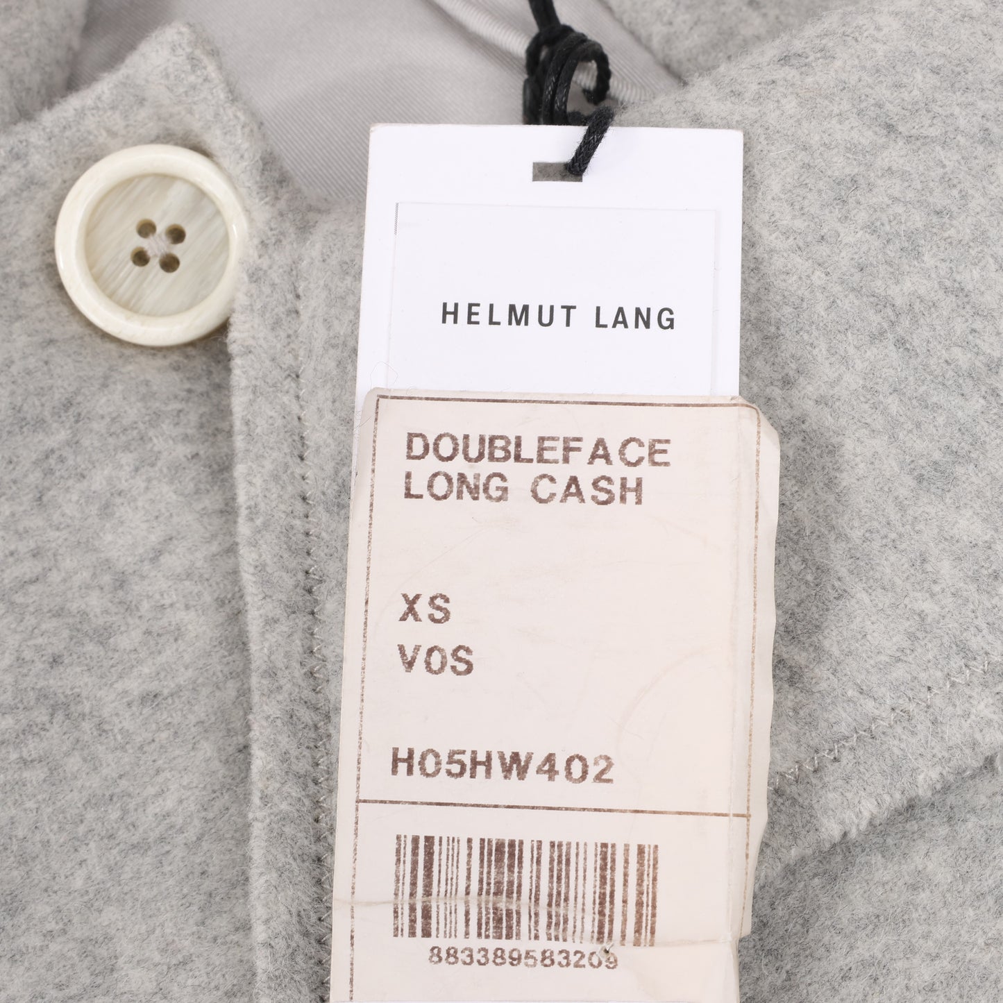 Helmut Lang Double-Face Wool Coat in Grey, Size XS