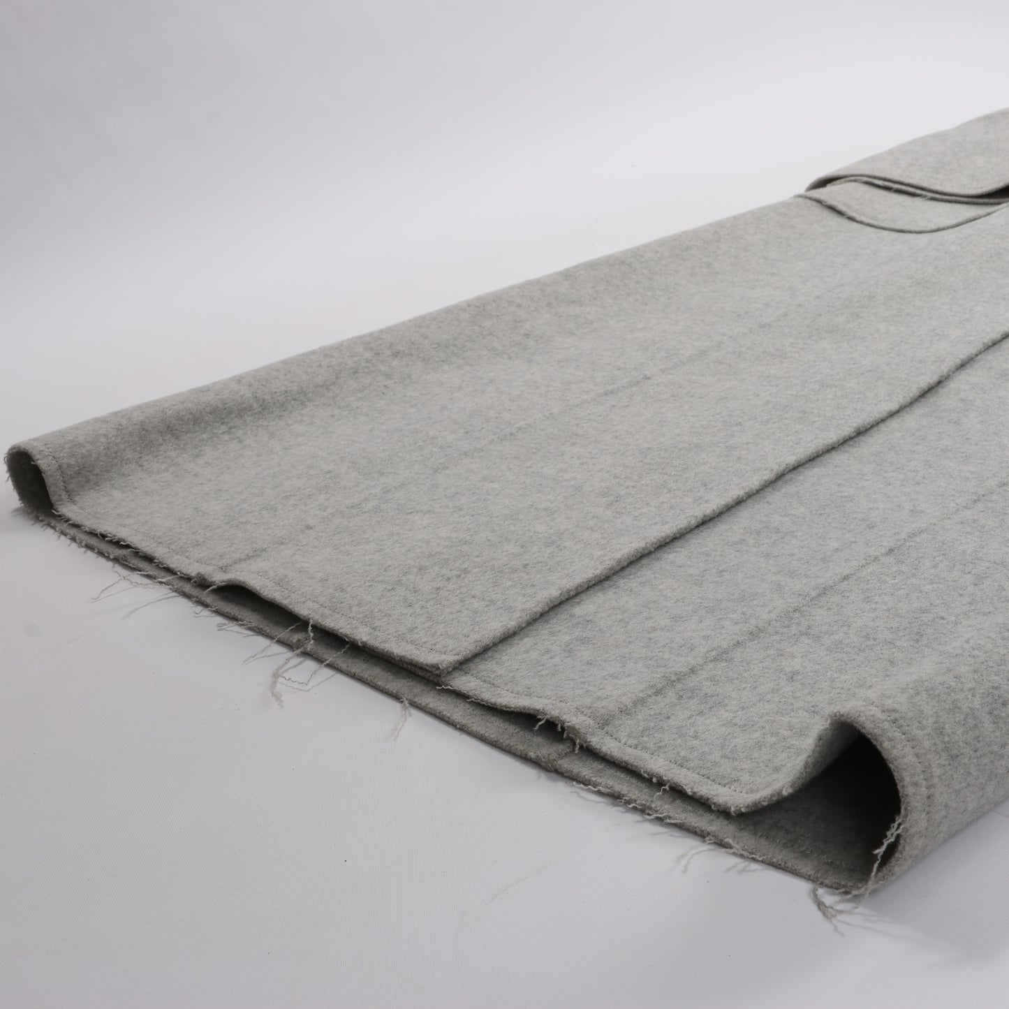 Helmut Lang Double-Face Wool Coat in Grey, Size XS