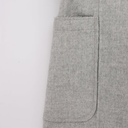Helmut Lang Double-Face Wool Coat in Grey, Size XS