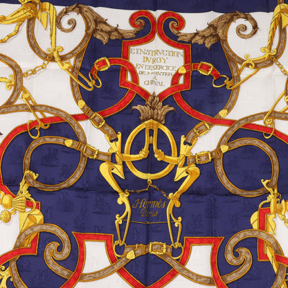 Hermès Carré 90 " L’INSTRVCTION DV ROY" 100% Silk Scarf