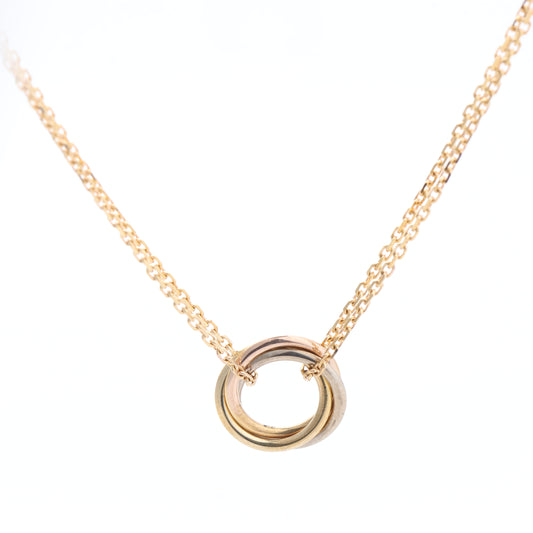 CARTIER Sweet Trinity Necklace 750(YG×PG×WG) 3.7g