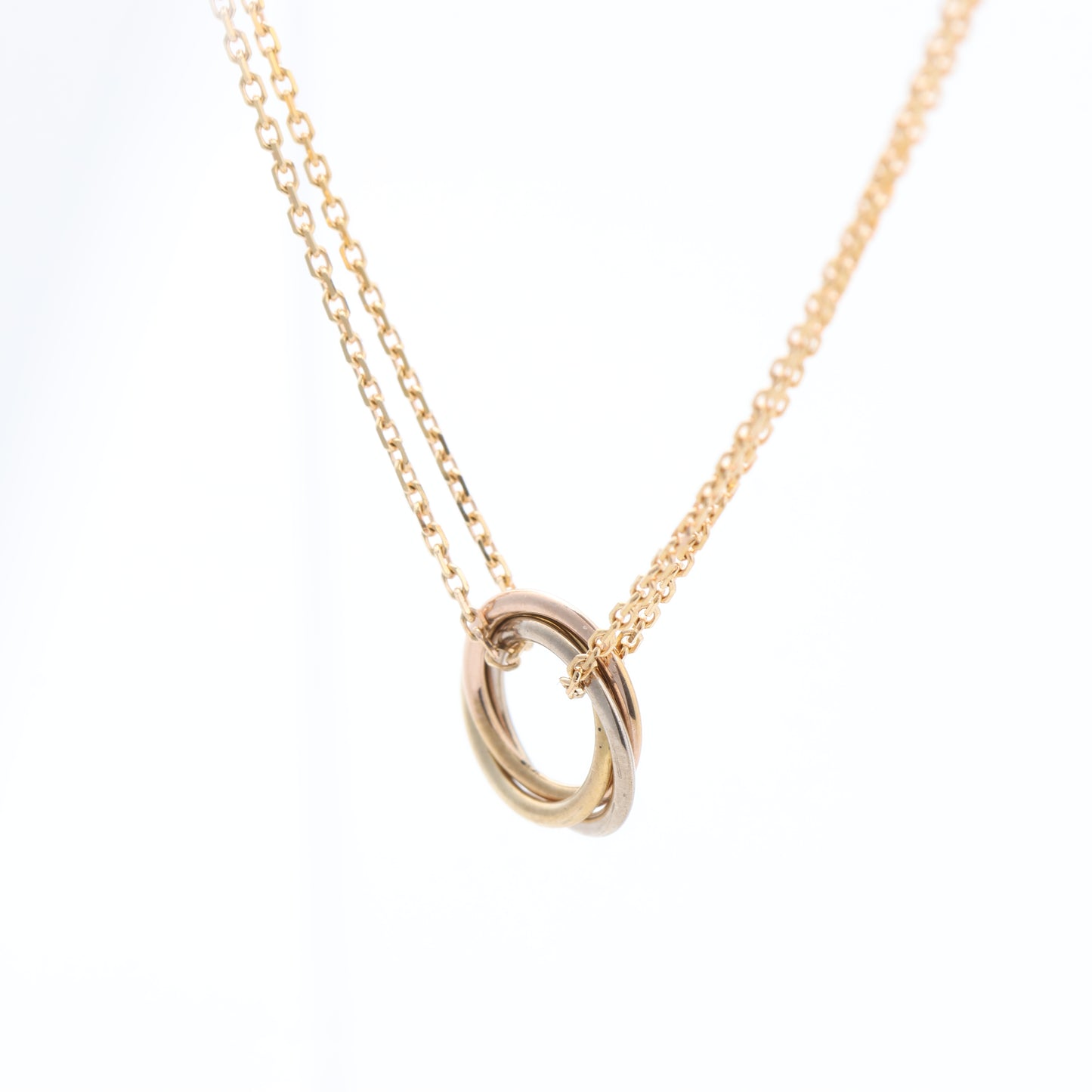 CARTIER Sweet Trinity Necklace 750(YG×PG×WG) 3.7g