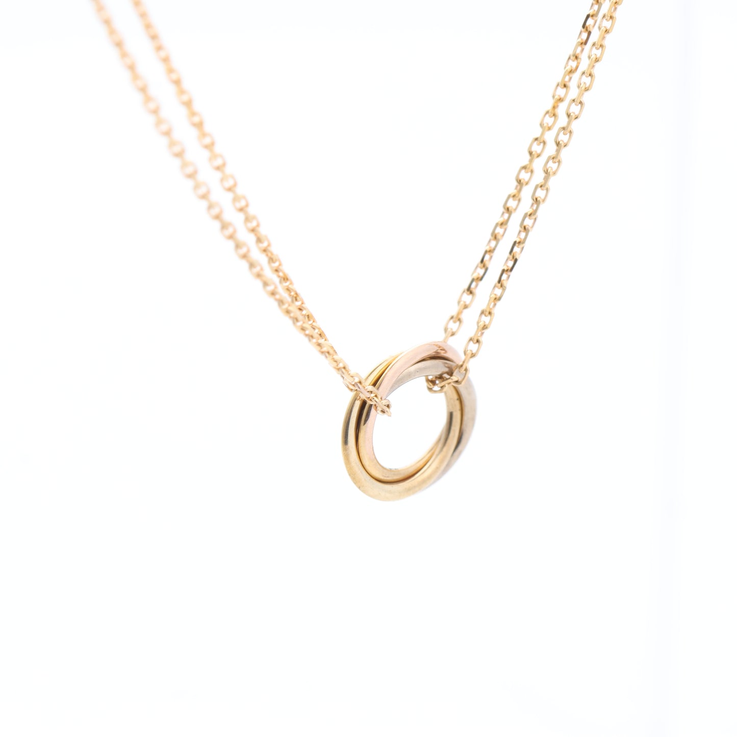CARTIER Sweet Trinity Necklace 750(YG×PG×WG) 3.7g