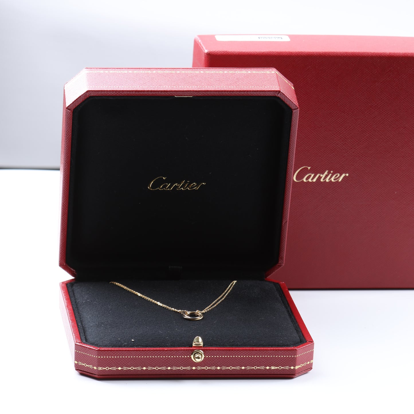 CARTIER Sweet Trinity Necklace 750(YG×PG×WG) 3.7g
