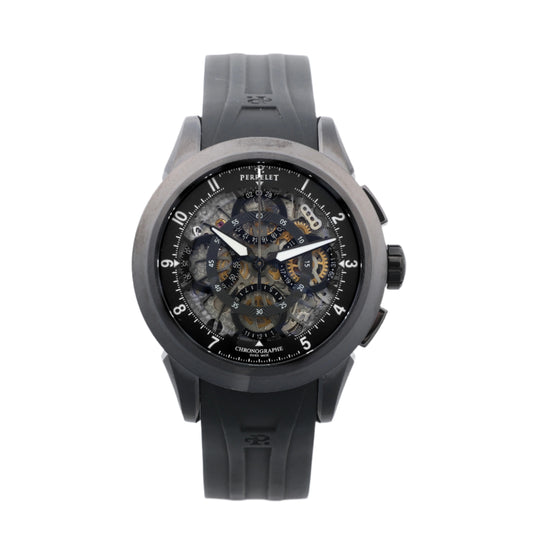 PERRELET Turbine Erotic A4021/3 SS & Rubber AT Skeleton Dial Watch