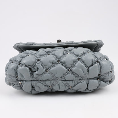 Valentino Garavani Nappa Large Spikeme Shoulder Bag in Grey
