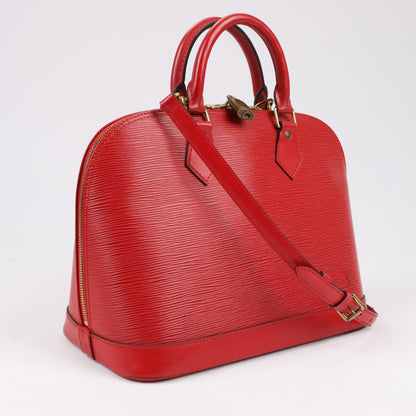 Louis Vuitton Epi Leather Alma PM Handbag in Red M52147