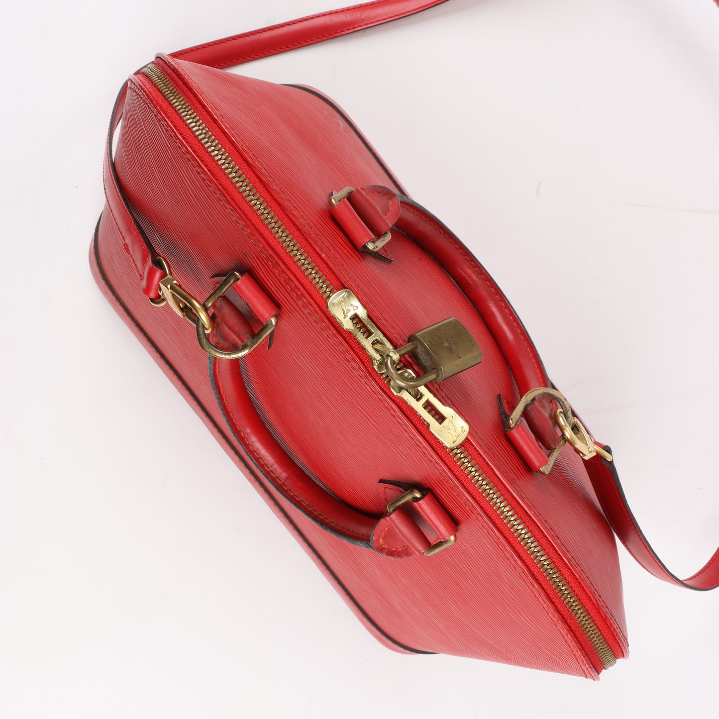 Louis Vuitton Epi Leather Alma PM Handbag in Red M52147