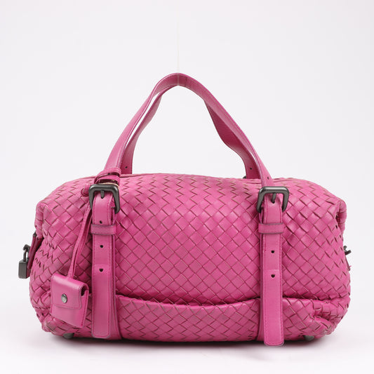 BOTTEGA VENETA Intrecciato Leather Handbag in Pink