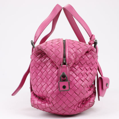 BOTTEGA VENETA Intrecciato-Lederhandtasche in Rosa