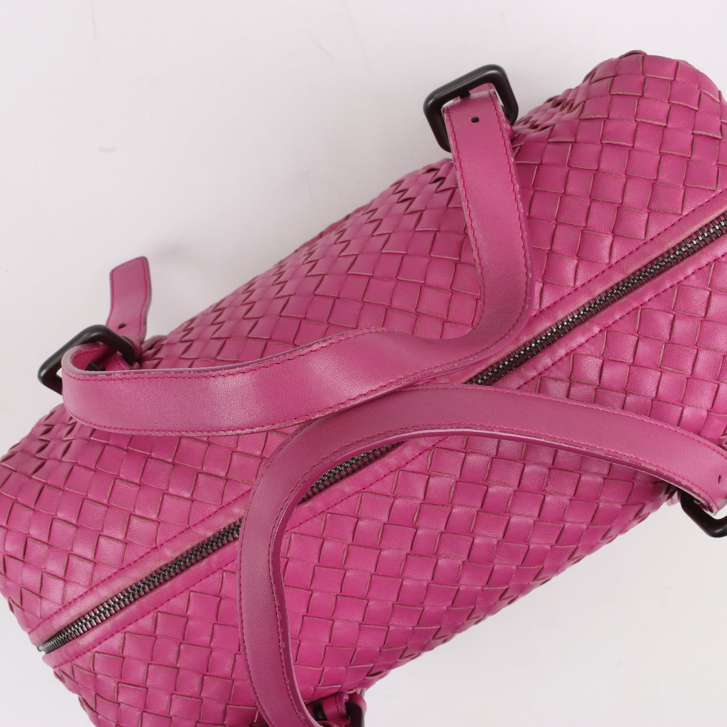 BOTTEGA VENETA Intrecciato-Lederhandtasche in Rosa
