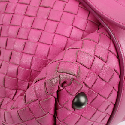 BOTTEGA VENETA Intrecciato-Lederhandtasche in Rosa